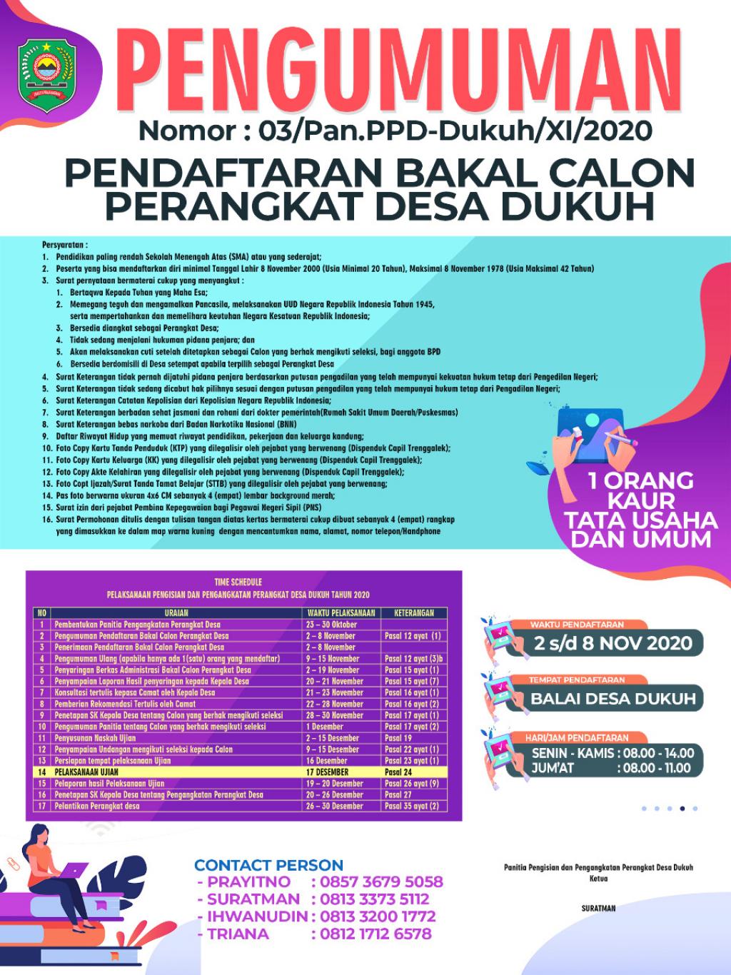 Pendaftaran Calon Kepala Desa